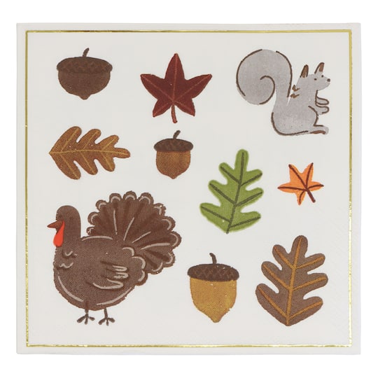 Michaels, Thanksgiving Icons Lunch Napkins, 20ct. by Celebrate It™ – Category: Thanksgiving Party Supplies